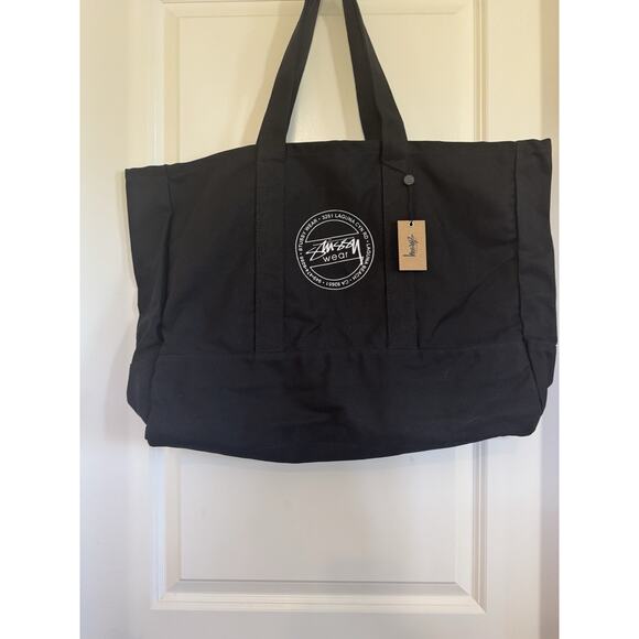 New Stussy black tote shoulder handbag bag - Picture 2 of 13